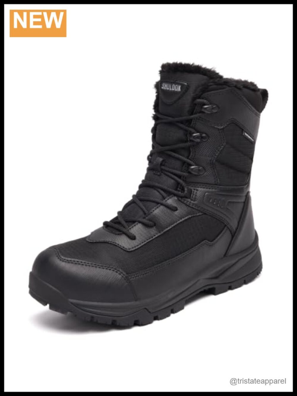 Waterproof Insulated Faux Leather Winter Snow Boots Hiking Outdoor